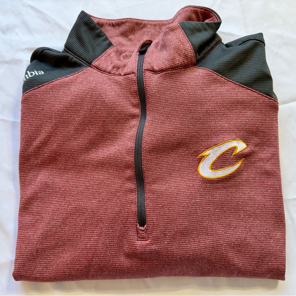 Columbia Maroon and Black Cleveland Cavaliers Quarter-Zip Pullover